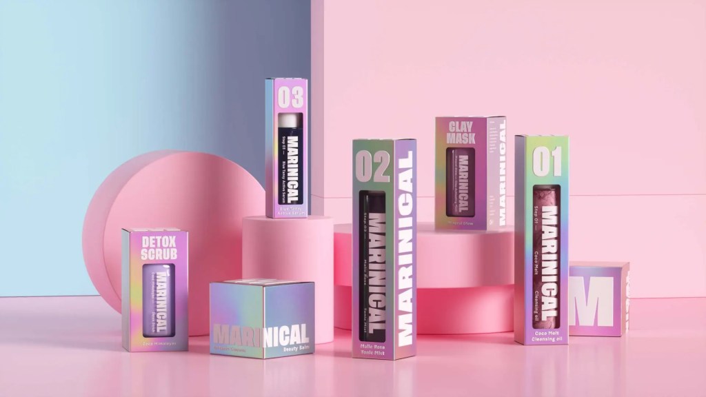 Packaging des produits de beauté de Marinical